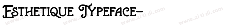 Esthetique Typeface字体转换